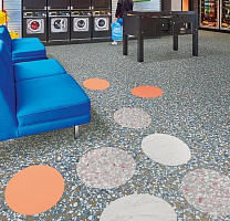 Forbo Allura Material 63588DR7 pink terrazzo circle фото 3 | FLOORDEALER